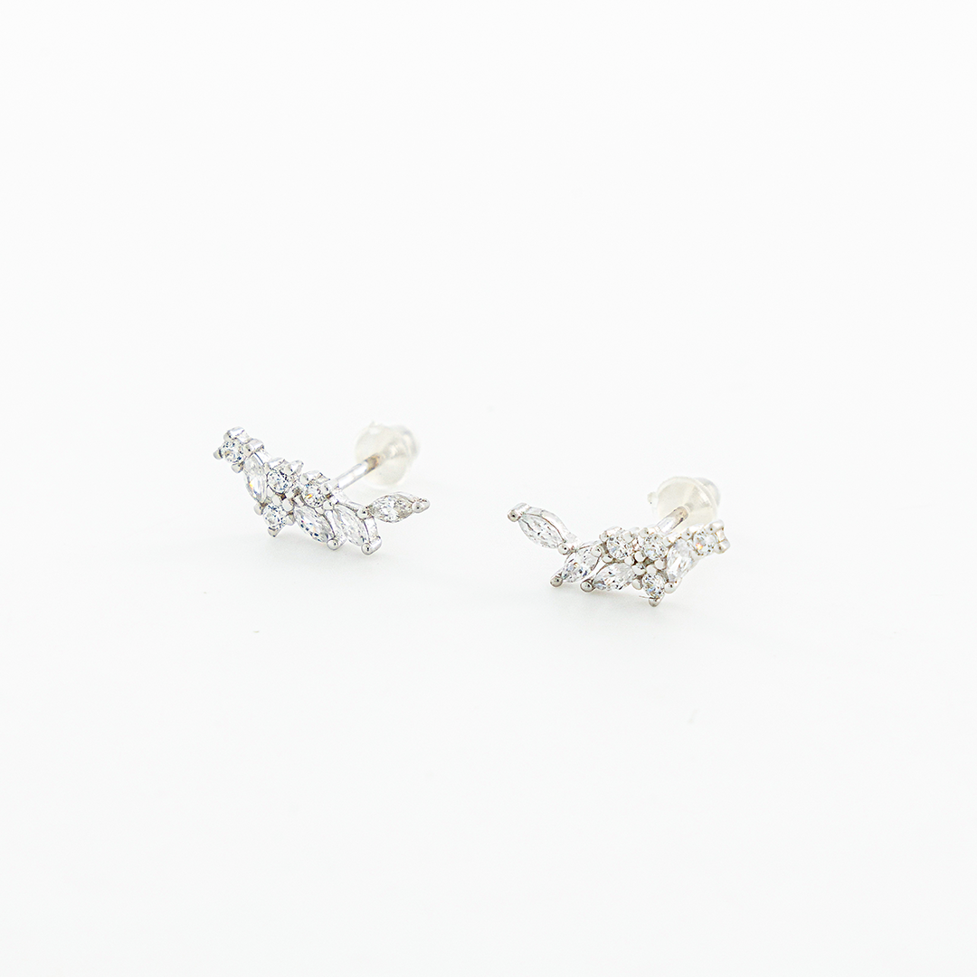 Aretes broqueles Ivy Plata