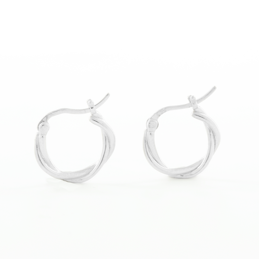 Aretes Huggies Hadid Plata