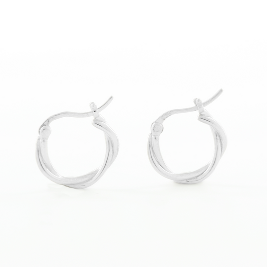 Aretes Huggies Hadid Plata