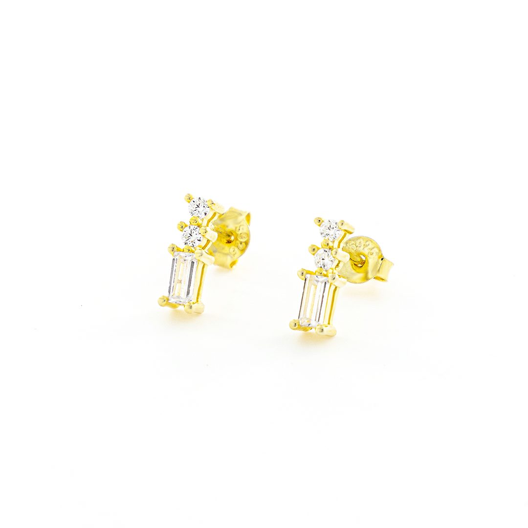 Aretes broquel Gema Oro