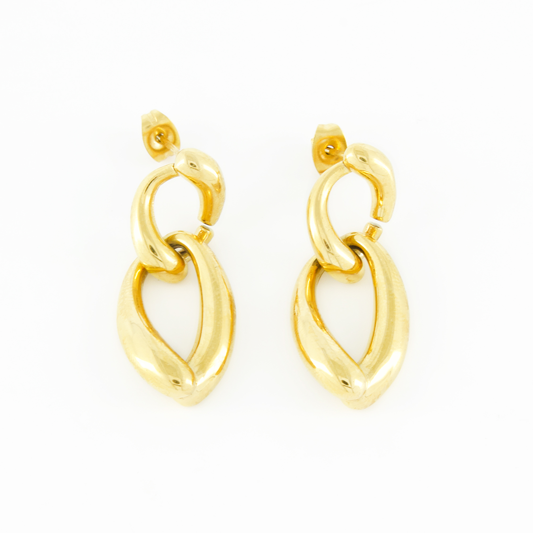 Aretes colgantes María Oro